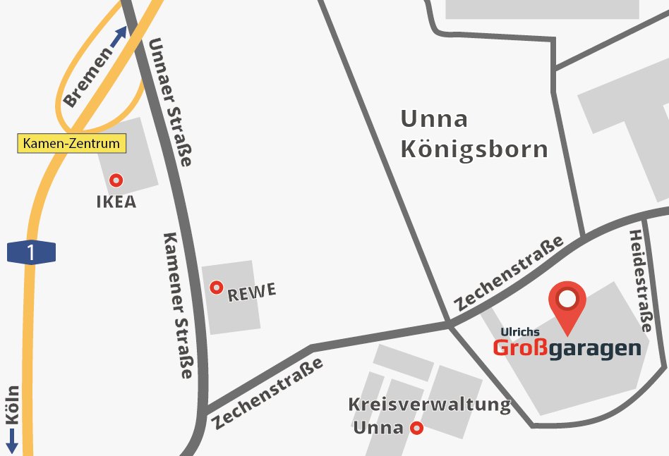 Anfahrt Unna Königsborn